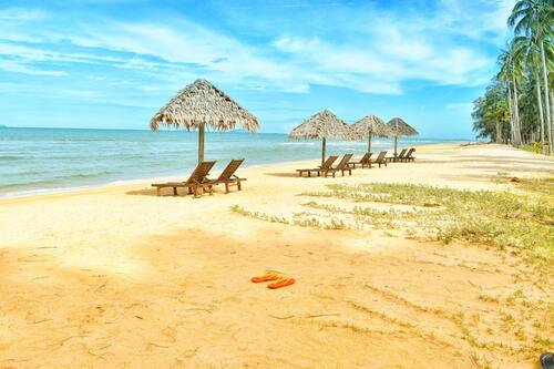 море, пляж, песок, пальмы, океан, берег, берег моря